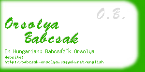 orsolya babcsak business card